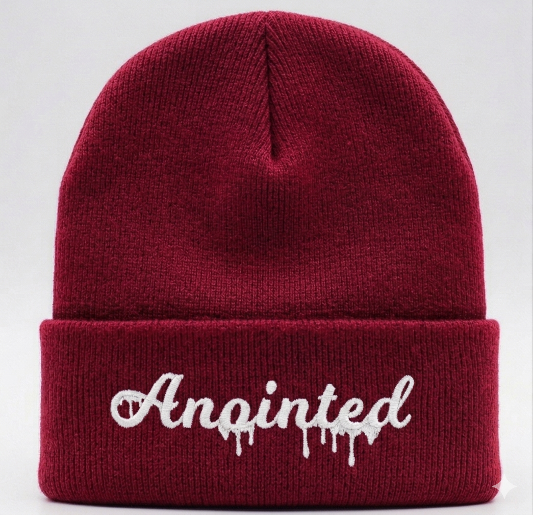 anointed embroidery beanies