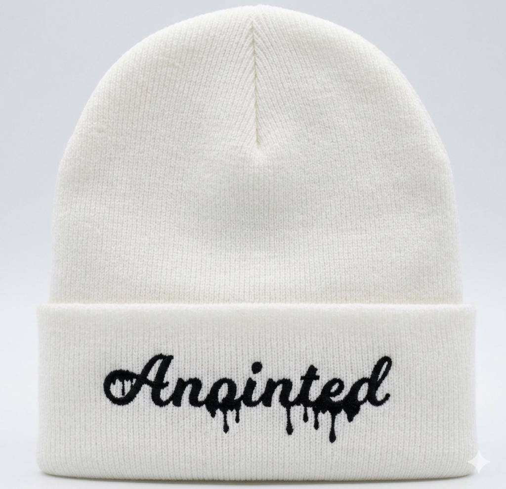 anointed embroidery beanies