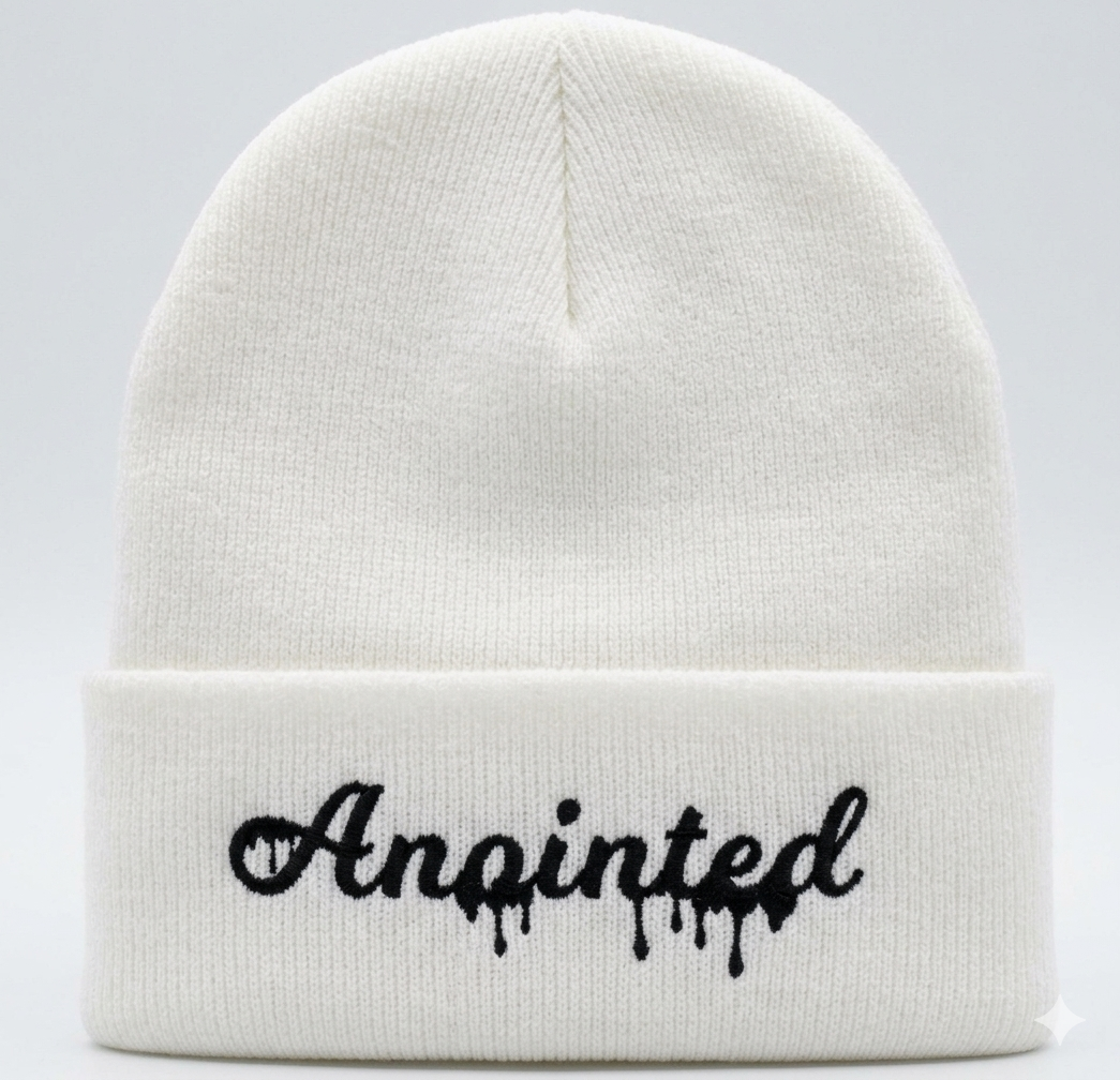 anointed embroidery beanies
