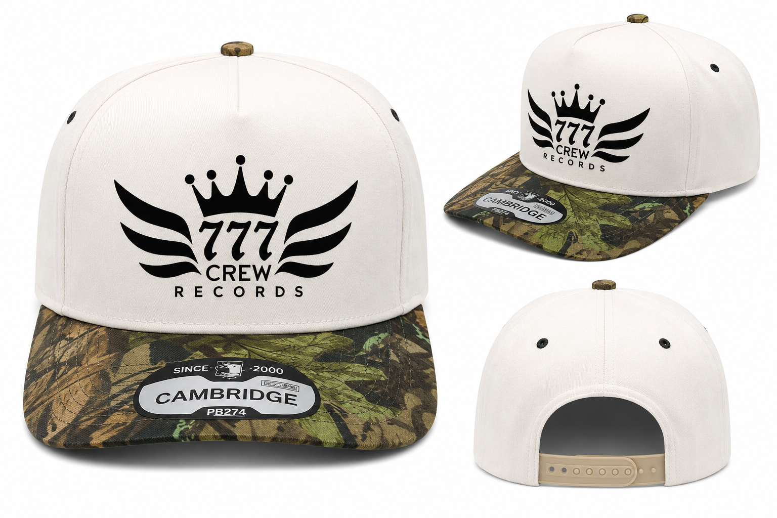 customized 777crew records logo hat